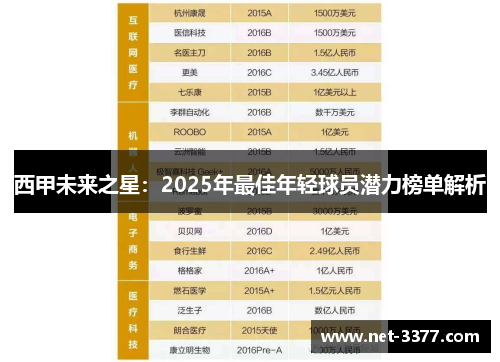 西甲未来之星:2025年最佳年轻球员潜力榜单解析 西甲未来之星:2025年最佳年轻球员潜力榜单解析